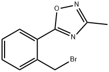 5-[2-(ブロモメチル)フェニル]-3-メチル-1,2,4-オキサジアゾール 化学構造式