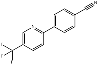 4-[5-(トリフルオロメチル)ピリド-2-イル]ベンゾニトリル 化学構造式