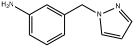 3-((1-吡唑基)甲基)苯胺, 892502-09-9, 结构式