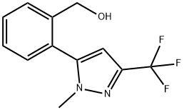 2-[1-Methyl-3-(trifluoromethyl)-1H-pyrazol-5-yl]benzyl alcohol Structure