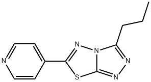 3-propyl-6-(4-pyridinyl)[1,2,4]triazolo[3,4-b][1,3,4]thiadiazole Struktur