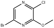 5-ブロモ-2-クロロ-3-メトキシピラジン 化学構造式