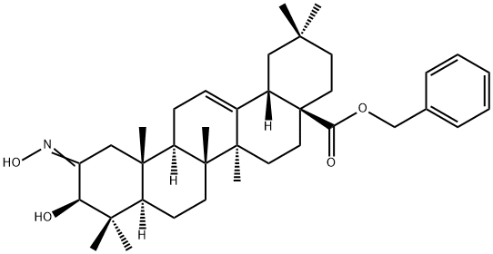 (3beta)-3-Hydroxy-2-(hydroxyimino)olean-12-en-28-oic acid phenylmethyl ester 化学構造式