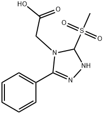 2-(5-METHANESULFONYL-3-PHENYL-[1,2,4]TRIAZOL-4-YL)-ACETIC ACID 结构式