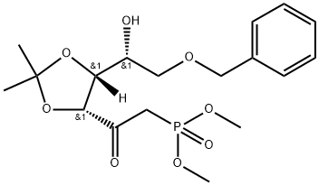 diMethyl 2-((4R,5R)-5-((R)-2-(benzyloxy)-1-hydroxyethyl)-2,2-diMethyl-1,3-dioxolan-4-yl)-2-oxoethylphosphonate Structure