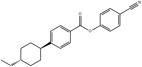 4-(4α-エチルシクロヘキサン-1β-イル)安息香酸4-シアノフェニル 化学構造式