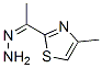 Ethanone,  1-(4-methyl-2-thiazolyl)-,  hydrazone 化学構造式