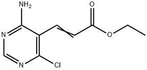 3-(4-氨基-6-氯嘧啶-5-基)丙烯酸乙酯, 893444-11-6, 结构式