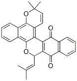 3,10-Dihydro-3,3-dimethyl-10-(2-methyl-1-propenyl)naphtho[2,3-d]pyrano[3',2':3,4]naphtho[1,2-b]pyran-11,16-dione 结构式