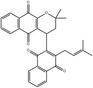 89355-03-3 4-[1,4-Dihydro-3-(3-methyl-2-butenyl)-1,4-dioxonaphthalen-2-yl]-3,4-dihydro-2,2-dimethyl-2H-naphtho[2,3-b]pyran-5,10-dione