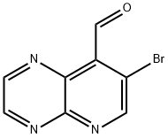 7-ブロモピリド[2,3-B]ピラジン-8-カルブアルデヒド 化学構造式