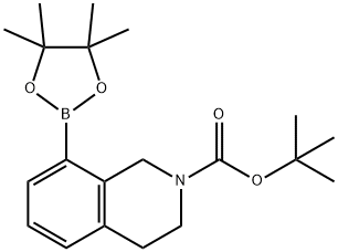 TERT-BUTYL 8-(4,4,5,5-TETRAMETHYL-1,3,2-DIOXABOROLAN-2-YL)-3,4-DIHYDROISOQUINOLINE-2(1H)-CARBOXYLATE,893566-73-9,结构式