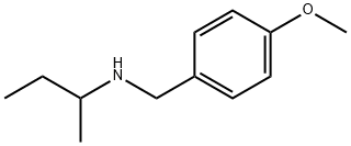 N-(4-メトキシベンジル)ブタン-2-アミン 化学構造式