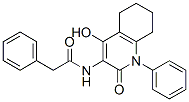 Benzeneacetamide,  N-(1,2,5,6,7,8-hexahydro-4-hydroxy-2-oxo-1-phenyl-3-quinolinyl)- Structure