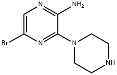 2-AMINO-5-BROMO-3-PIPERAZIN-1-YLPYRAZINE Structure