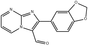 2-BENZO[1,3]DIOXOL-5-YL-IMIDAZO[1,2-A]PYRIMIDINE-3-CARBALDEHYDE 结构式