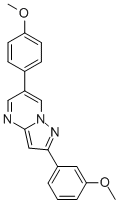 2-(3-METHOXY-PHENYL)-6-(4-METHOXY-PHENYL)-PYRAZOLO[1,5-A]PYRIMIDINE 化学構造式