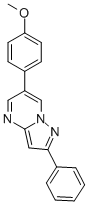 6-(4-METHOXY-PHENYL)-2-PHENYL-PYRAZOLO[1,5-A]PYRIMIDINE, 893613-49-5, 结构式