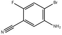 BENZONITRILE, 5-AMINO-4-BROMO-2-FLUORO 化学構造式