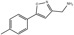 {[5-(4-メチルフェニル)イソオキサゾール-3-イル]メチル}アミン 化学構造式