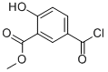 Benzoic acid, 5-(chlorocarbonyl)-2-hydroxy-, methyl ester (9CI) Structure