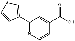 2-(チオフェン-3-イル)イソニコチン酸 化学構造式