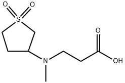 N-(1,1-ジオキシドテトラヒドロ-3-チエニル)-N-メチル-Β-アラニン 化学構造式