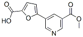 5-(5-(Methoxycarbonyl)pyridin-3-yl)-furan-2-carboxylic acid Struktur