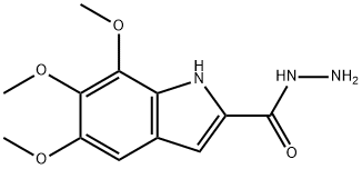 5,6,7-trimethoxy-1H-indole-2-carbohydrazide Struktur