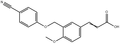 (2Z)-3-{3-[(4-cyanophenoxy)methyl]-4-methoxyphenyl}acrylic acid Struktur