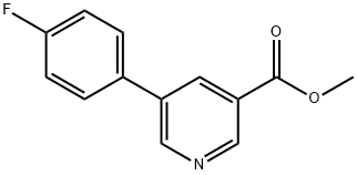 5-(4-フルオロフェニル)ニコチン酸メチル 化学構造式
