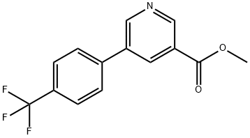 5-(4-(三氟甲基)苯基)烟酸甲酯, 893734-81-1, 结构式