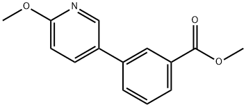 3-(6-甲氧基吡啶-3-基)苯甲酸甲酯 结构式