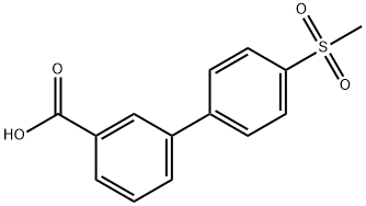 4'-(メチルスルホニル)[1,1'-ビフェニル]-3-カルボン酸 化学構造式