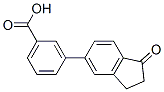 3-(1-Oxo-2,3-dihydroinden-5-yl)benzoic acid Structure