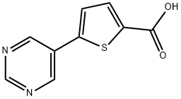 5-pyrimidin-5-ylthiophene-2-carboxylic acid Struktur