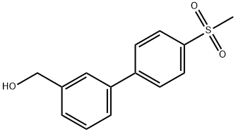 3-(4-Methanesulfonylphenyl)benzyl alcohol Structure