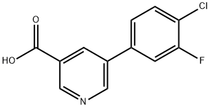 5-(4-氯-3-氟苯基)烟酸 结构式