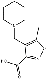 5-methyl-4-(1-piperidinylmethyl)-3-Isoxazolecarboxylic acid Struktur