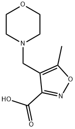 5-methyl-4-(morpholin-4-ylmethyl)isoxazole-3-carboxylic acid Struktur