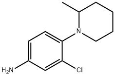 3-クロロ-4-(2-メチル-1-ピペリジニル)アニリン 化学構造式