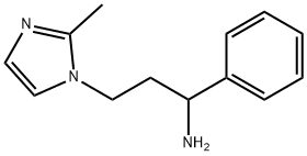 3-(2-メチル-1H-イミダゾール-1-イル)-1-フェニルプロパン-1-アミン 化学構造式