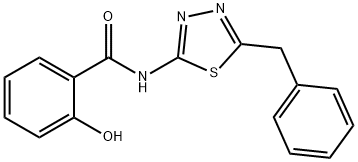 N-[5-(benzyl)-1,3,4-thiadiazol-2-yl]-2-hydroxy-benzamide Structure