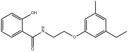 N-[2-(3-ethyl-5-methyl-phenoxy)ethyl]-2-hydroxy-benzamide Structure