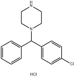 1-[(4-chlorophenyl)benzyl]piperazinium chloride Structure