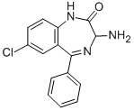 3-AMINO-7-CHLORO-5-PHENYL-1,3-DIHYDRO-BENZO[E][1,4]DIAZEPIN-2-ONE 结构式