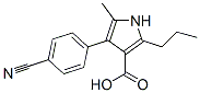 1H-Pyrrole-3-carboxylic  acid,  4-(4-cyanophenyl)-5-methyl-2-propyl- Structure