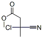 Butyric acid, 3-chloro-3-cyano-, methyl ester (7CI) Struktur