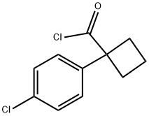 1-(4-クロロフェニル)シクロブタンカルボニルクロリド 化学構造式