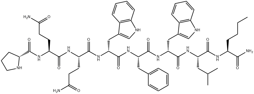 [D-Pro4,D-Trp7,9,Nle11]物質P(4-11) 化学構造式
